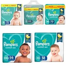 Fralda Pampers Confort Sec Super (ESCOLHA O TAMANHO)