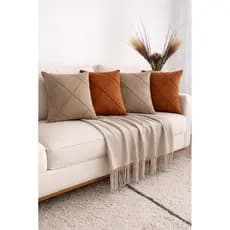 Kit 4 Capa Almofada Suede 40x40 Zíper Invisível Sala Sofá Cama
