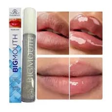Gloss Efeito Preenchimento Labial Aumenta Boca Volume Lábios Big Mouth Incolor transparente Phállebeauty Cosméticos