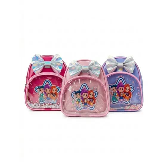 Mochila Infantil Feminina Guerreira K-Pop – Bolsa Mochilinha de Costas com Alça Regulável