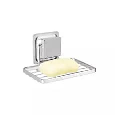 Saboneteira Porta Sabonete Banheiro Lavabo Box Ventosa Sem Furo Cromado