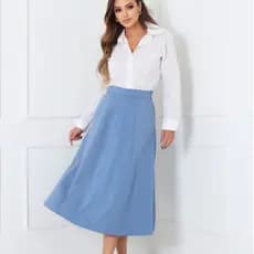 Saia Feminina Moda Evangélica Alfaiataria Com Bolsa Cód 166