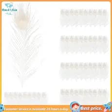 Timehebayhbm50 PCS/Penas Brancas Naturais No Olho , 10 A 12 Polegadas Da Decoração De Casamento