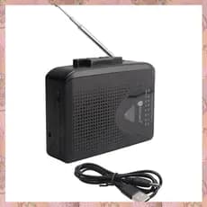 [B J R W] Leitor De Fita Cassete Portátil Walkman Alto-Falante Embutido Rádio AM/FM Com Conector Eeadphone De 3,5mm Música Adesiva Estéreo Fácil De Usar