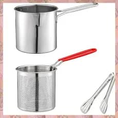 [B J R W] Panela De Fritura Profunda Tempura Japonesa Com Cesto Coador Para Frango Frito