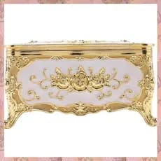 [B J R W] Caixa De Lenços Acrílicos Home Office KTV Hotel Car Case Holder Gold