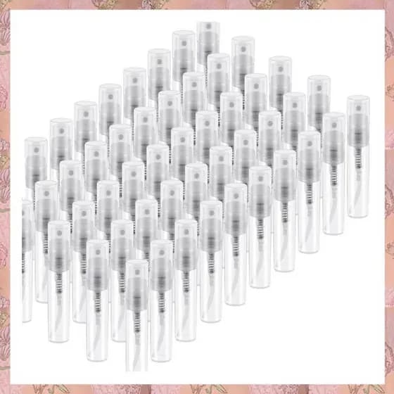 [B J R W] 50Pcs Frasco Plástico Transparente Portátil Fragrância-3Ml