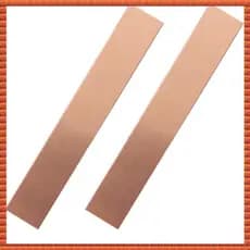 (Zac) Ânodo De Cobre Puro 2 Peças , 6 X 1 X 0.04 Polegadas (19 GA) 99.95 % Tiras De Eletrodo De Alta Pureza Shee