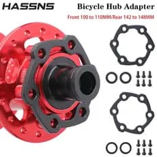HASSNS Adaptador De Reforço De Cubo De Bicicleta Frontal 15x100mm A 110mm Traseiro 12x142mm 148mm Kit De Conversão Liga