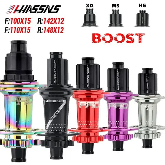 HASSNS PRO7 HG/XD/MS Cubo De Bicicleta 24/32 Furos J-Dobra Raios Através Do Eixo 12X142/148MM Rolamento Selado Para Moun