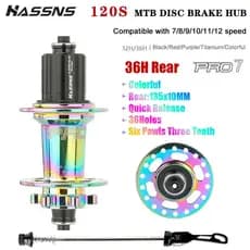 Cubo De Rolamento Para Mountain Bike HASSNS-Pro7 , 32 Furos , 36 Traseiro 32h , Barulhento De Rolamentos De Bicicleta ,
