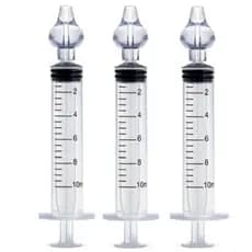 Kit de Seringas 10 ML para Lavagem  Limpeza Nasal Higienização Adulto e Infantil bico em silicone