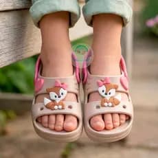 Sandália Infantil Menina Papete Delicada Leve Confortável para o Dia a Dia