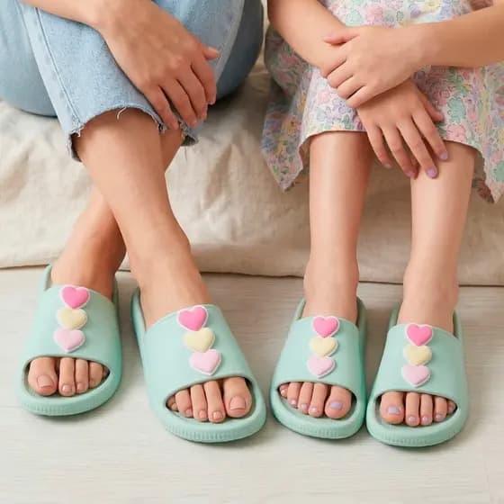 Chinelo Slide Menina do 27/28 ao 41/42 Leve Confortável Dia a dia Passeio Escola casual Corações