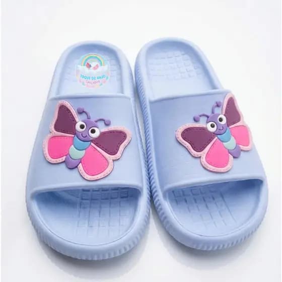 Chinelo Slide Menina do 27/28 ao 41/42 Leve Confortável Dia a dia Passeio Escola casual Borboleta