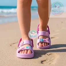 Sandália Infantil Menina Papete Delicada Leve Confortável para Dia a Dia