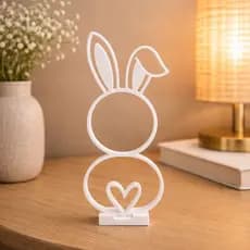 Coelho Decorativo Minimalista 17 cm – Enfeite Moderno para Páscoa e Casa