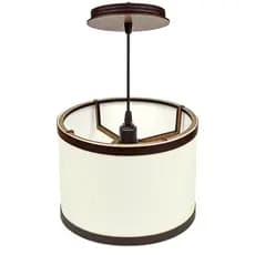 Pendente de Teto Bella com Cúpula de Tecido | 3 Modelos Disponíveis para Sala Quarto Cozinha Área Gourmet Bivolt