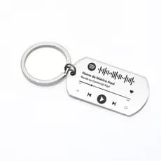 Chaveiro Inox Personalizado A Laser Com Simbolo Do Spotify
