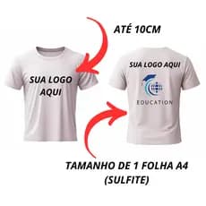 Camiseta Poliéster Personalizada 4 Cores Disponíveis Empresas Frases Fotos