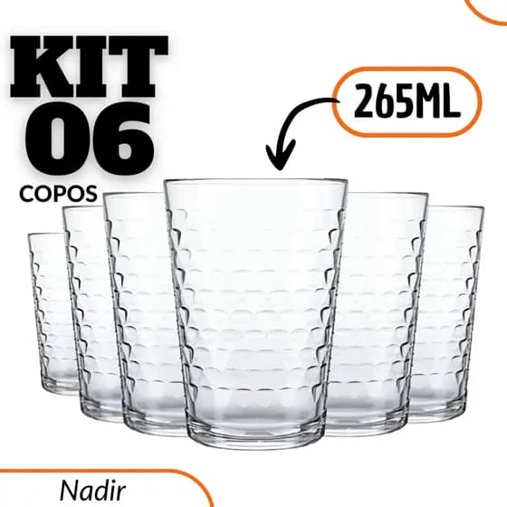 COPO ÁGUA 265ML BATUQUE NADIR