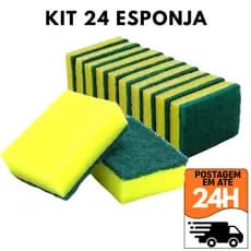 Kit 24 Esponjas De Lavar Louça Multiuso Dupla Face Jeitosa Limpeza