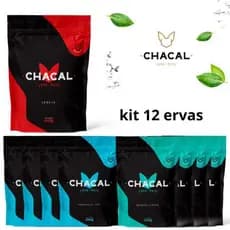 Kit 12 Ervas Chacal Premium - 500g (4 Cereja, 4 Hortelã Ice, 4 Menta Limão)