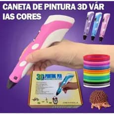 Impressora Caneta 3D Com Filamentos para crianças e adultos