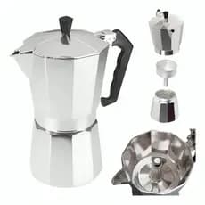 Cafeteira Italiana Alumínio 3/6/9 Xícaras Aço Decorada Top Cafeteira Rápida