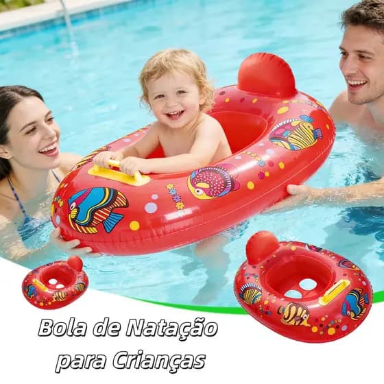 Boiá  infantil para natação flutuante com Encaixe para as Pernas,Anti-Rolamento + Segura Antibactérico 3A
