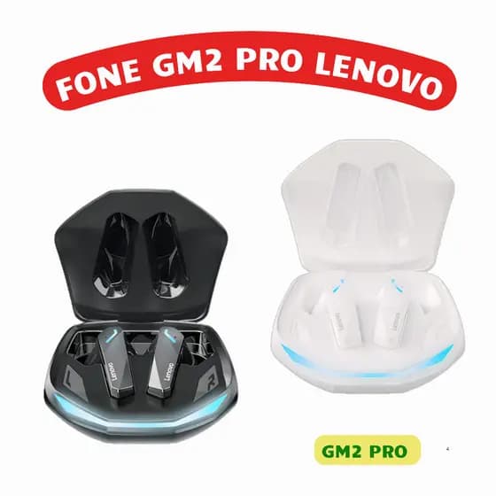 Fone Lenovo GM2 PRO Fone Bluetooth 5.3 Wireless Gamer e Microfone