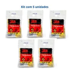 Fita Isolante 3M 18mm x 5m - Kit com 5 unidades