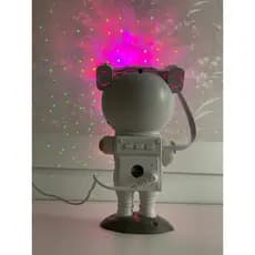 Projetor Luz Led Astronauta o amigo das crianças Galáxia Estrelas Nebulosa Iluminação Noturna Luminária Lâmpada Divertida Controle USB