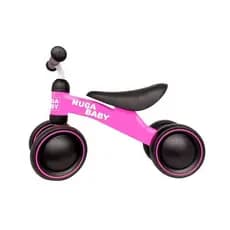 Bicicleta Infantil Ajustavel Sem Pedal Quatro Rodas Estavel Rosa Brinquedo Educativo