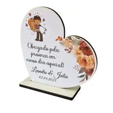 Lembrancinha de Casamento Noivado Bodas Personalizada Noivinhos 20 Unidades