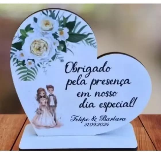 20 lembrancinhas personalizadas coloridas mdf para casamento noivado