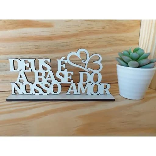 5 Lembrancinhas Casamento Encontro de Casais Noivado Personalizadas Nome. data ou frase MDF Branco