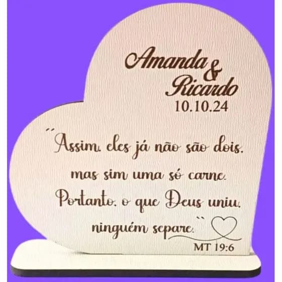 10 lembrancinhas casamento noivado mdf 10cm