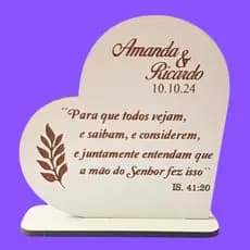 20 Lembrancinhas Casamento Noivado Encontro de Casais Personalizada Nome E Data Mdf Isaías 41:20