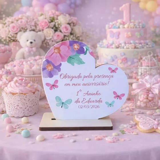 Lembrancinha Aniversário Borboleta Jardim Encantado Menina Personalizada