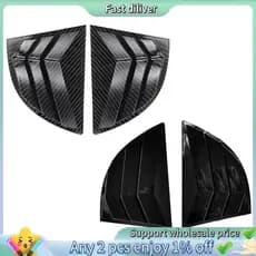 1Pair Carro De Com Janela Traseira Guarnição Da Tampa Do Obturador Para Honda Civic Sedan 8Th 2005-2011 Painel De Louver Lateral Autocolante De Ventilação