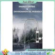1 Peça 110V Aquecedor De Água Quente Torneira Instantânea Tankless Cozinha Elétrica Banheiro Aquecimento Rápido Prata Co