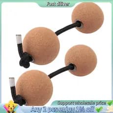Shaker 2 Pares De Cortiça Kashaka Asalato Bola Instrumento Percussão Bolas Africanas Clássicas Para Música