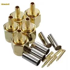 5pcs SMA Plugue Macho Crimpagem Reta RG316 RG174 Rf Adaptador Conector