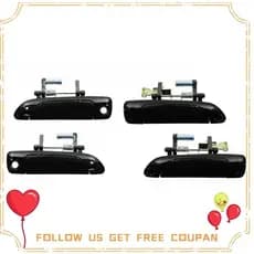 4 PCS Exterior Porta Puxadores Conjunto De Acessórios Para Carros Preto Novo 2001-2005 Honda Civic p75h1kd1lf.br