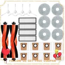 24PCS Peças De Reposição Para O Robô Xiaomi Vácuo X20 +/X20 Plus Escova Lateral Principal A Hepa Filtro Mop Saco De Pano p75h1kd1lf.br