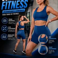 Conjunto Fitness  Academia canelado Top+bojo+short  Alta Compressão Cintura Alta Zero Transparência