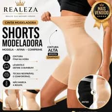 Cinta modeladora shorts anagua de alta  compressão Realeza não enrola NÃO marca na roupa