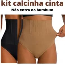 kit Calcinha Modeladora Cintura Alta Redução de Medidas Conforto Redutor Não entra no Bumbum PREMIUM