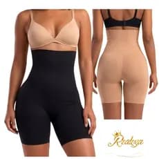 cinta modeladora bermuda de alta  compressão com barbatanas que não enrola